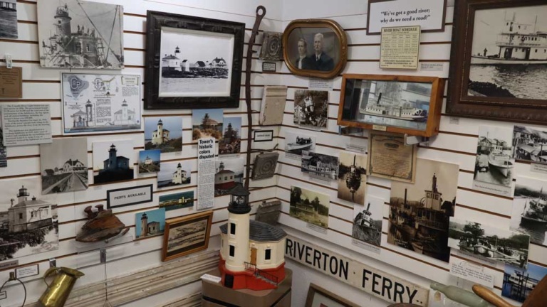the Coquille River lighthouse is featured in our maritime room